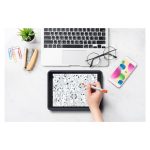 Teclado Logitech para móvil con disposición QWERTY en inglés del Reino Unido, modelo 920-009658, con Smart Connector y color azul.