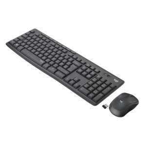 Vista frontal del combo Logitech MK295 Silent de teclado y mouse inalámbricos, SKU 920-009797. Característica clave: tecnología silenciosa.