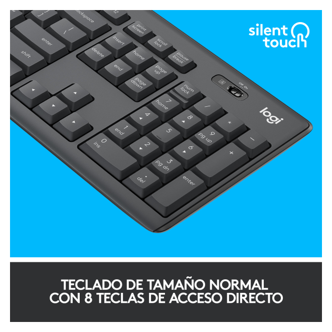 Logitech MK295 Silent 2 Logitech MK295 Silent: beneficios del teclado y ratón inalámbrico