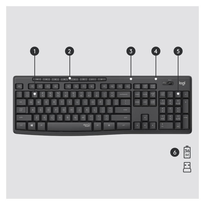 Logitech MK295 Silent 5 Logitech MK295 Silent teclado y ratón duraderos y ergonómicos