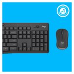 Logitech Teclado Inalámbrico MK295 Silent con Tecnología SilentTouch, SKU 920-009800. Teclado en color negro con teclas silenciosas.