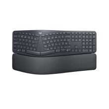 Imagen del teclado ergonómico Logitech ERGO K860 con diseño curvo, modelo SKU 920-010108, ideal para una escritura cómoda.