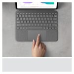 Teclado Logitech QWERTZ Suizo para móvil con Smart Connector, modelo 920-010143, en color gris