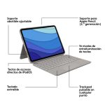 Imagen del teclado Logitech 920-010169 para móvil con distribución QWERTY en Español, Smart Connector y acabado en Arena. SKU 920-010169