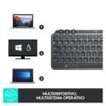 Teclado Logitech MX Keys Mini, diseño compacto, teclas retroiluminadas y conexión inalámbrica, SKU 920-010490
