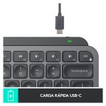Teclado Logitech MX Keys Mini, diseño compacto, teclas retroiluminadas y conexión inalámbrica, SKU 920-010490