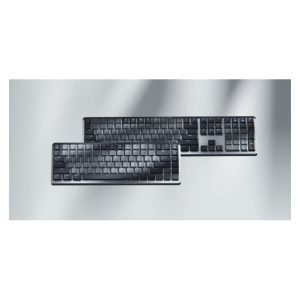 Imagen del teclado inalámbrico Logitech Master, modelo 920-010758, con conexión Bluetooth y USB RF, diseño QWERTY Internacional de EE.UU. en color grafito.