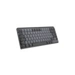 Teclado Logitech Master modelo 920-010775, inalámbrico con RF Wireless y Bluetooth, diseño QWERTZ suizo, en color grafito