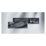 Teclado Logitech Master modelo 920-010775, inalámbrico con RF Wireless y Bluetooth, diseño QWERTZ suizo, en color grafito