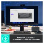Teclado Logitech Master 920-010780 para oficina, conexión RF Wireless y Bluetooth, QWERTY Internacional de EE.UU., color grafito