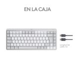 Logitech Master 920-010799 teclado inalámbrico para oficina con conexión RF y Bluetooth, distribución QWERTY internacional de EE.UU., color gris