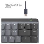 Teclado Logitech Master 920-010837, RF y Bluetooth, QWERTY internacional de EE.UU. en color gris