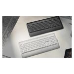 Imagen del teclado Logitech 920-010915 para oficina, con conectividad Bluetooth, disposición QWERTY en italiano y en color grafito