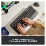 Logitech 920-010917, teclado Bluetooth para oficina, distribución QWERTY en español, color grafito