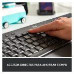 Logitech 920-010917, teclado Bluetooth para oficina, distribución QWERTY en español, color grafito