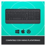 Logitech 920-010917, teclado Bluetooth para oficina, distribución QWERTY en español, color grafito