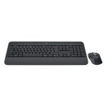 Teclado Logitech 920-010998 con ratón incluido para oficina, QWERTY Español, color grafito, conexión Bluetooth
