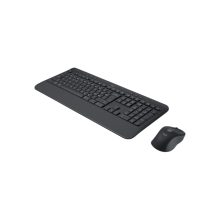 Teclado Logitech QWERTZ Bluetooth para oficina, incluye ratón, color grafito, SKU 920-011006