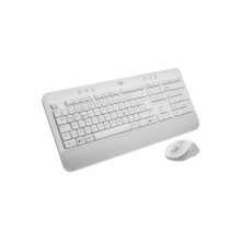 Logitech 920-011022 teclado y ratón para oficina, conexión Bluetooth, distribución QWERTZ alemán, color blanco