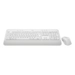 Logitech 920-011022 teclado y ratón para oficina, conexión Bluetooth, distribución QWERTZ alemán, color blanco
