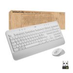 Imagen del Logitech Signature MK650, un teclado de oficina con ratón incluido, conexión Bluetooth, diseño QWERTY en italiano y color blanco, SKU 920-011024.