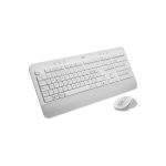 Imagen del Logitech Signature MK650, un teclado de oficina con ratón incluido, conexión Bluetooth, diseño QWERTY en italiano y color blanco, SKU 920-011024.