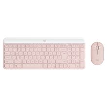 Teclado inalámbrico Logitech QWERTY Internacional de EE.UU. en color rosa con ratón incluido, modelo 920-011322
