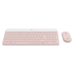 Teclado inalámbrico Logitech QWERTY Internacional de EE.UU. en color rosa con ratón incluido, modelo 920-011322