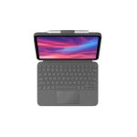 Teclado para móvil Logitech con distribución QWERTY en inglés del Reino Unido, Smart Connector en color gris, modelo 920-011441