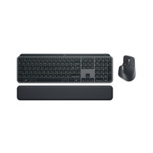 Logitech Master 920-011607 teclado para oficina con ratón incluido, conectividad Bluetooth, disposición AZERTY francés, color grafito