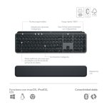 Imagen del teclado inalámbrico Logitech 920-011610 con ratón incluido, diseño QWERTY en español, ideal para oficina, con conexión Bluetooth y color grafito.