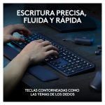 Imagen del teclado inalámbrico Logitech 920-011610 con ratón incluido, diseño QWERTY en español, ideal para oficina, con conexión Bluetooth y color grafito.