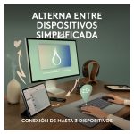 Teclado Logitech Pebble Keys 2 K380s en color gris claro, conexión Bluetooth, diseño compacto y teclas silenciosas. SKU: 920-011827