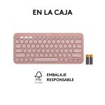 Vista del teclado Logitech Pebble Keys 2 K380s, compacto y portátil, SKU 920-011829