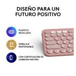 Vista del teclado Logitech Pebble Keys 2 K380s, compacto y portátil, SKU 920-011829