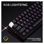 Teclado mecánico Logitech G PRO X con interruptores personalizables, modelo 920-011911, ideal para gamers.