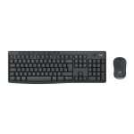 Teclado Logitech 920-012077 con ratón incluido, diseño QWERTY Internacional de EE.UU., color grafito, inalámbrico RF y Bluetooth.