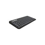 Teclado Logitech 920-012221 en grafito, configuración QWERTY italiano, inalámbrico por RF y Bluetooth, con ratón incluido.