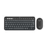 Teclado Logitech 920-012239 con ratón incluido, conexión RF Wireless y Bluetooth, diseño QWERTY Internacional de EE.UU., color grafito