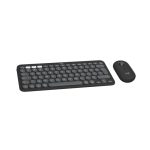 Teclado Logitech 920-012244 con ratón incluido, configuración QWERTY Internacional de EE.UU., conexión RF inalámbrica y Bluetooth, color grafito