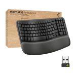 Logitech Wave Keys para negocios, teclado ergonómico inalámbrico con reposamanos acolchado, tecnología Logi Bolt y Bluetooth, compatible con Windows, Mac, Chrome y Linux. SKU: 920-012331