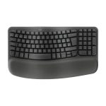 Logitech Wave Keys para negocios, teclado ergonómico inalámbrico con reposamanos acolchado, tecnología Logi Bolt y Bluetooth, compatible con Windows, Mac, Chrome y Linux. SKU: 920-012331