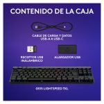 Teclado inalámbrico Logitech G G515 LIGHTSPEED TKL, teclado mecánico compacto sin teclas numéricas, SKU 920-012559