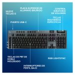 Teclado gaming inalámbrico de Logitech G, modelo G915 X LIGHTSPEED, con teclas de PBT doble moldeado, retroiluminación RGB, acabado de aluminio y layout ES, SKU 920-012677