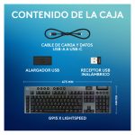 Teclado gaming inalámbrico de Logitech G, modelo G915 X LIGHTSPEED, con teclas de PBT doble moldeado, retroiluminación RGB, acabado de aluminio y layout ES, SKU 920-012677
