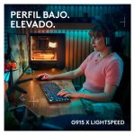 Teclado gaming inalámbrico de Logitech G, modelo G915 X LIGHTSPEED, con teclas de PBT doble moldeado, retroiluminación RGB, acabado de aluminio y layout ES, SKU 920-012677