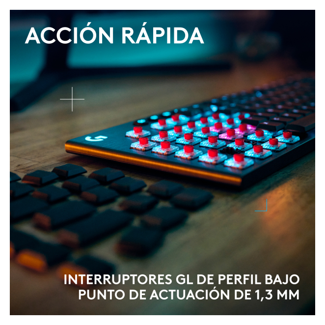 Logitech G Teclado para gaming inalámbrico de perfil bajo G915 X LIGHTSPEED, teclas de PBT de doble moldeado, teclas totalmente programables, retroiluminación RGB, elegante acabado en aluminio, interruptores táctiles marrones GL, PC/Mac, Layout ES 3 Conectividad trimodal del Logitech G G915 X LIGHTSPEED
