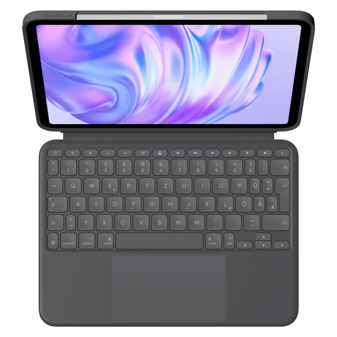 Logitech Combo Touch QWERTZ Alemán Smart Connector Grafito 2 Logitech Combo Touch con funda para iPad
