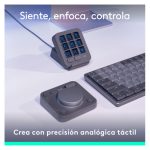Imagen del Logitech MX Creative Console, un keypad programable con 9 teclas LCD personalizables y dial de control, SKU 920-012931. Ideal para diseño gráfico, edición de vídeo y fotografía.