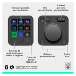 Imagen del Logitech MX Creative Console, un keypad programable con 9 teclas LCD personalizables y dial de control, SKU 920-012931. Ideal para diseño gráfico, edición de vídeo y fotografía.